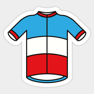 French Cycling Jersey Pattern Sticker